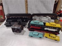 Box Lot of Various Styles Lionel Model Train Cars