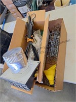 Box lot with peg board hook and pegboard