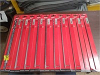 10 MILWAUKEE Assorted 12" Black Oxide Drill Bits.