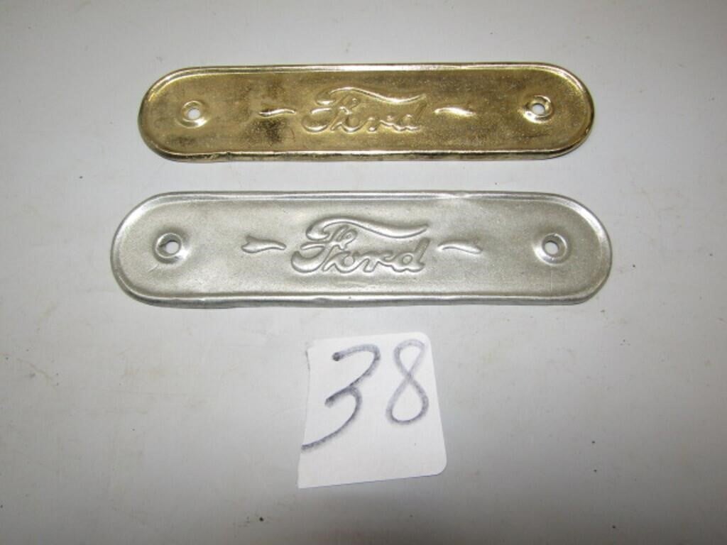 2- FORD 8" EMBOSSED PLATES