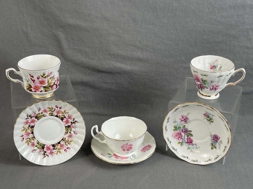 3 Cups & Saucers