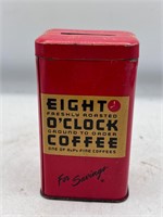 Eight O'Clock Ground Roasted Coffee Tin Bank