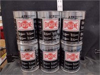 Six Vtg Drydene Oil Can Banks