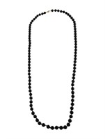14k Gold Black Onyx Beaded Necklace