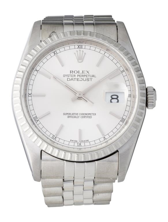 Rolex Datejust Silver Dial Automatic Ss Watch 36mm
