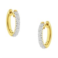 Dazzling 10k Gold .50ct Diamond Huggie Earrings