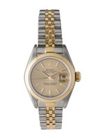 18k Gold Rolex Oyster Datejust Champagne Watch