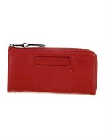 Longchamp Red Leather Continental Wallet
