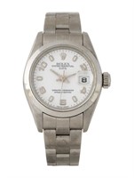 Rolex Oyster Perpetual Date White Dial Watch 26mm