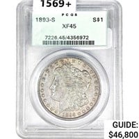 1893-S Morgan Silver Dollar PCGS XF45