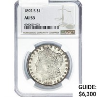 1892-S Morgan Silver Dollar NGC AU53