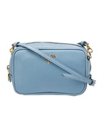 Prada Blue Saffiano Lux Leather Mini Camera Bag