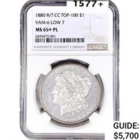 1880 8/7-CC Morgan Silver Dollar NGC MS65+ PL