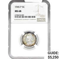 1945 Jefferson Nickel NGC MS68