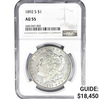 1892-S Morgan Silver Dollar NGC AU55