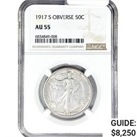 1917-S Walking Liberty Half Dollar NGC AU55