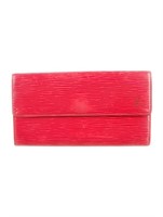 Louis Vuitton Vintage Red Epi Leather Wallet