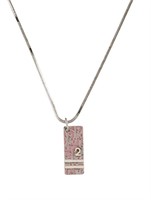 Christian Dior Enamel Oblique Trotter Necklace