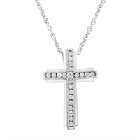 Sparkling .28ct Diamond Cross Necklace