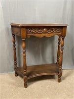 Walnut Hall Table with Drawer