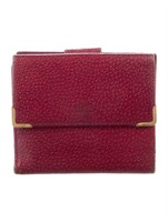 Gucci Vintage Burgundy Leather Compact Wallet