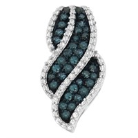 Elegant .50ct Blue Diamond Designer Necklace