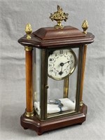 Mantel Clock with Key & Pendulum