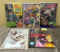 Lot of 5 GEN 13 & Wild Wild West Comic Books VTG