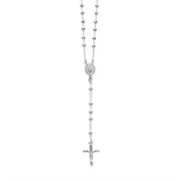 Sterling Silver Rosary Chain & Bead Necklace