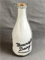Moncrie's Dairy Peterborough Quart Milk Bottle