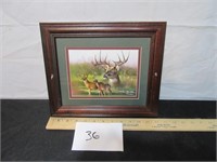 Deer Collage Art w/ frame