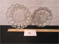 Glass Egg Platters (2)