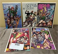 Lot of 5 GEN 13 Comic Books VTG