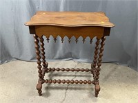 Spool Parlor Table with Drawer