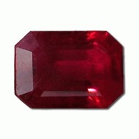 Genuine 5x3mm Emerald Cut Ruby