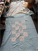 Vintage blue and white quilts
