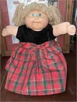 1982 Cabbage Patch Doll, Christmas Dress, Coleco