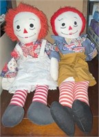 Vintage Large Raggedy Ann & Andy Cloth Dolls
