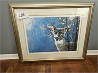 Deer Painting w/ gold frame