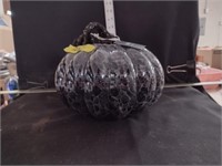 MIKASA Home Accents Charcoal Art Glass Pumpkin