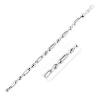 Sterling Silver High Polished Figarope Chain 6.0mm