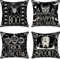 $19  Black Halloween Pillow  18X18 5x6 Hh-black