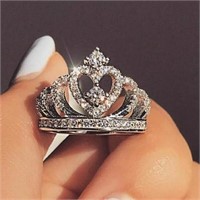 Crown Jewelry Silver Plated Ring