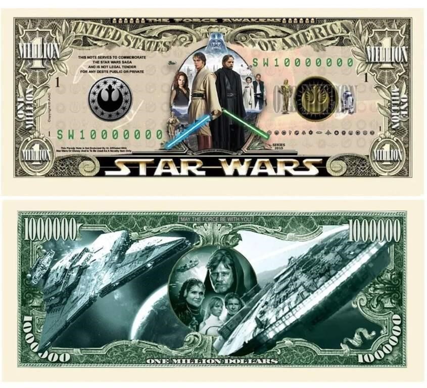 Star Wars Jedi Order $1,000,000 Note Novelty