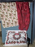 Xmas Tablecloths w/ welcome mat
