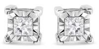 Princess 1.25ct Diamond Miracle Set Stud Earrings