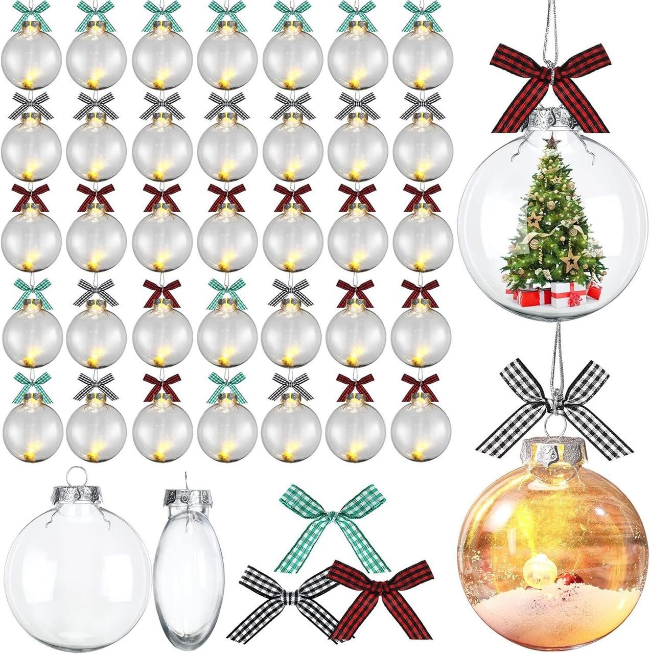 36 Sets Plastic Christmas Ornaments with Lights