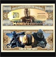 Star Wars The Mandalorian $1,000,000 Novelty Note