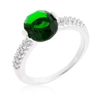 Captivating 1.80ct Emerald & White Topaz Ring
