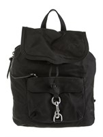 Rebecca Minkoff Black Nylon Leather Trim Backpack